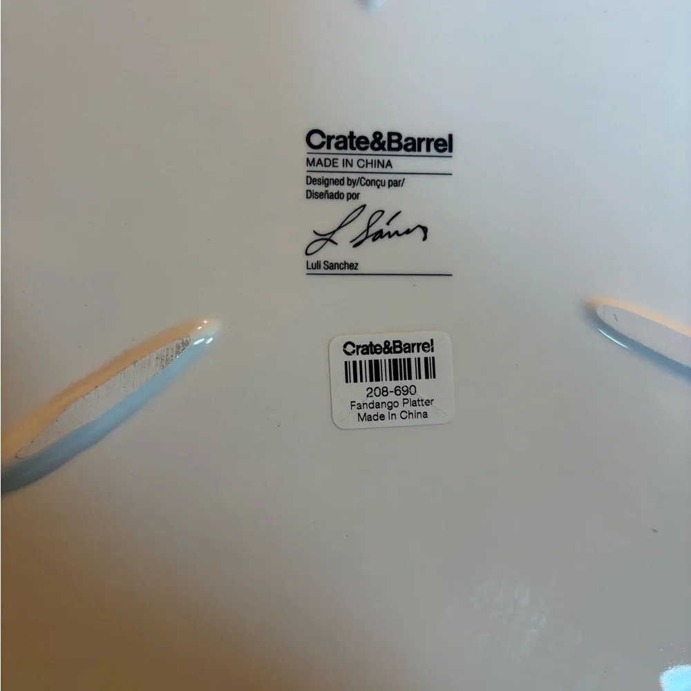 Crate&Barrel Multicolor Striped Dinnerware Set